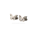 Pendientes de mariposa plateados