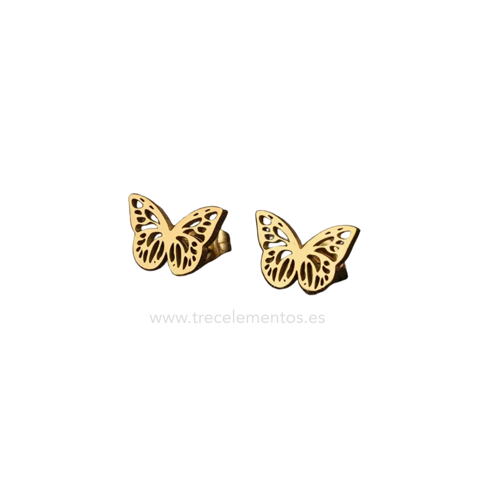 mariposa2 Pendientes Mariposa Acero inoxidable dorados