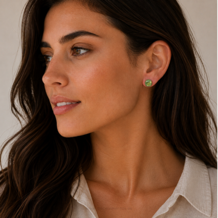 pendientes media esfera unakita