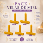 Pack velas de miel 10cm
