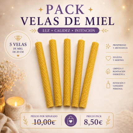 Pack velas de miel 20cm