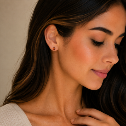 Pendientes de ambar natural montados en plata