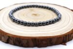 Pulsera Elastica de Hematites 4 mm para proteccion y estabilidad