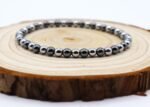 Pulsera Elastica de Hematites 4 mm para proteccion y estabilidad 2
