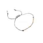 Pulsera ajustable de Cuarzo Rutilo facetado natural