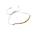 Pulsera ojo de tigre facetado ajustable de 3 mm