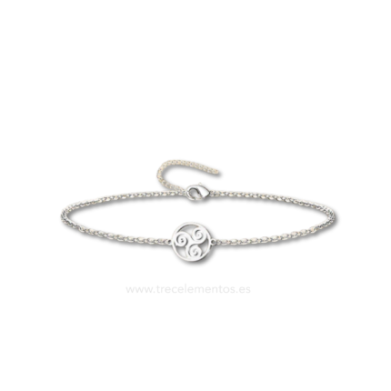 Pulsera acero trisquel celta en color dorado y plateado