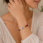 Pulsera siete potencias con amatista cuarzo rosa citrino y onix