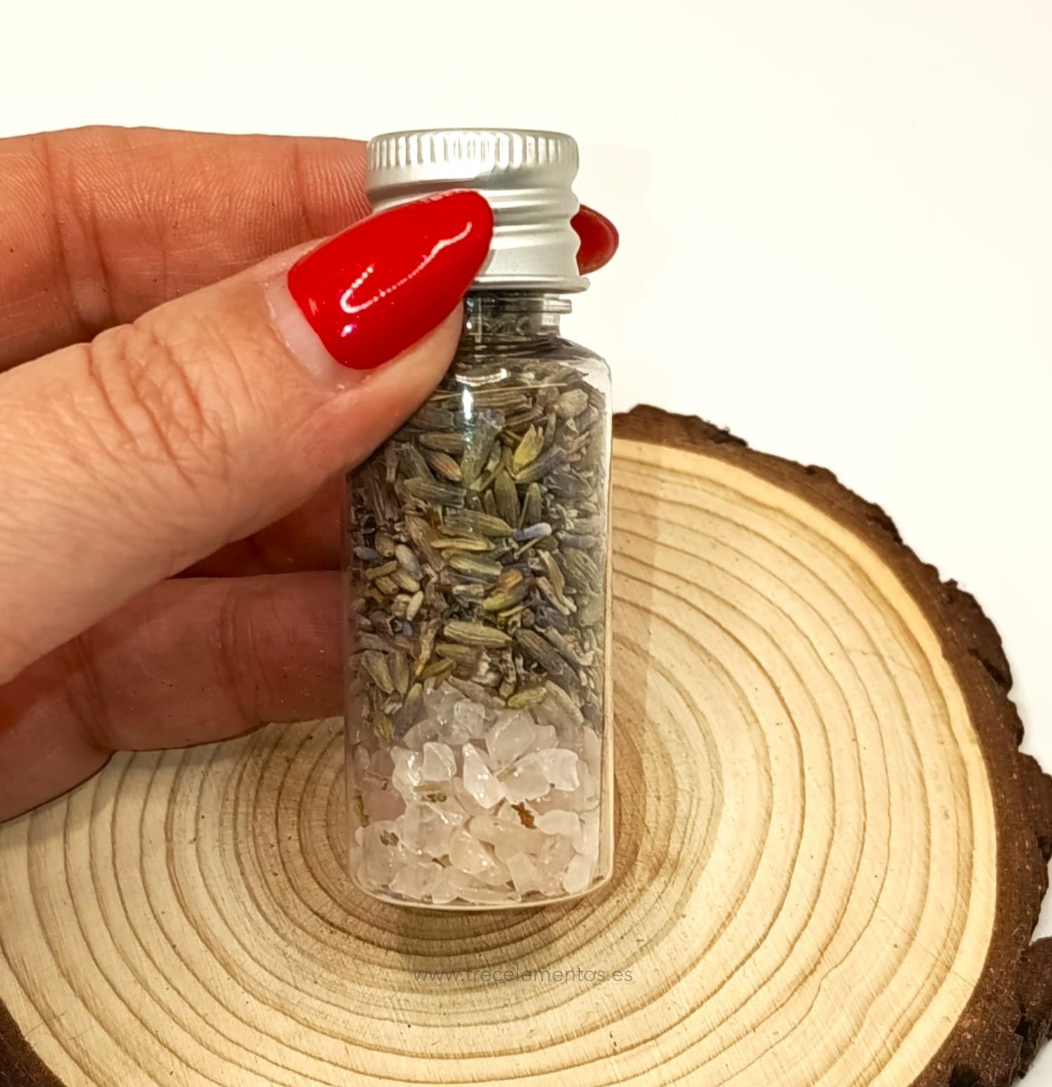 C.ROSA+LAVANDA Potecito de Cuarzo Rosa y Lavanda