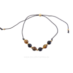 Pulsera Limpieza Energetica con Ojo de Tigre y Turmalina Negra