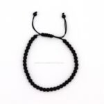 Pulsera de Onix negro natural con cordon ajustable