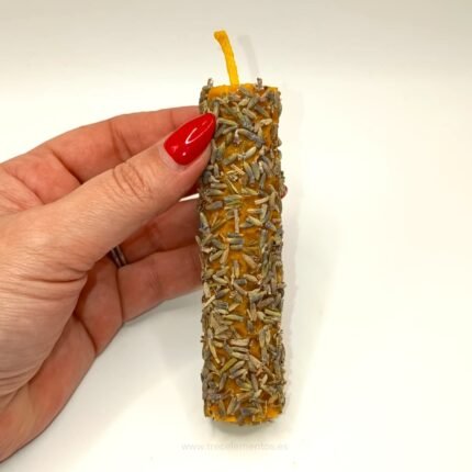 Vela de Cera de Abeja y Lavanda