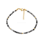 Pulsera de Cuarzo Turmalinado Facetado