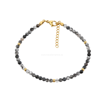 Pulsera de Cuarzo Turmalinado Facetado