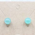 Pendientes bola de Aventurina Verde natural