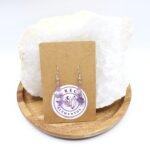 Pendientes Chip Amatista Acero con piedra natural