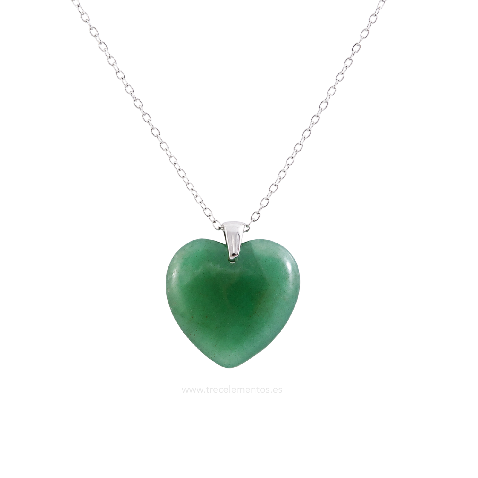 colgante corazon aventurina pl Collar Corazón de Aventurina Verde