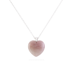 Collar Corazón de Cuarzo Fresa