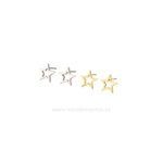 Pendientes Estrella Hueca Acero · Elegancia · Minimalismo · Uso Diario