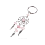 Llavero Atrapasueños con Cuarzo Rosa