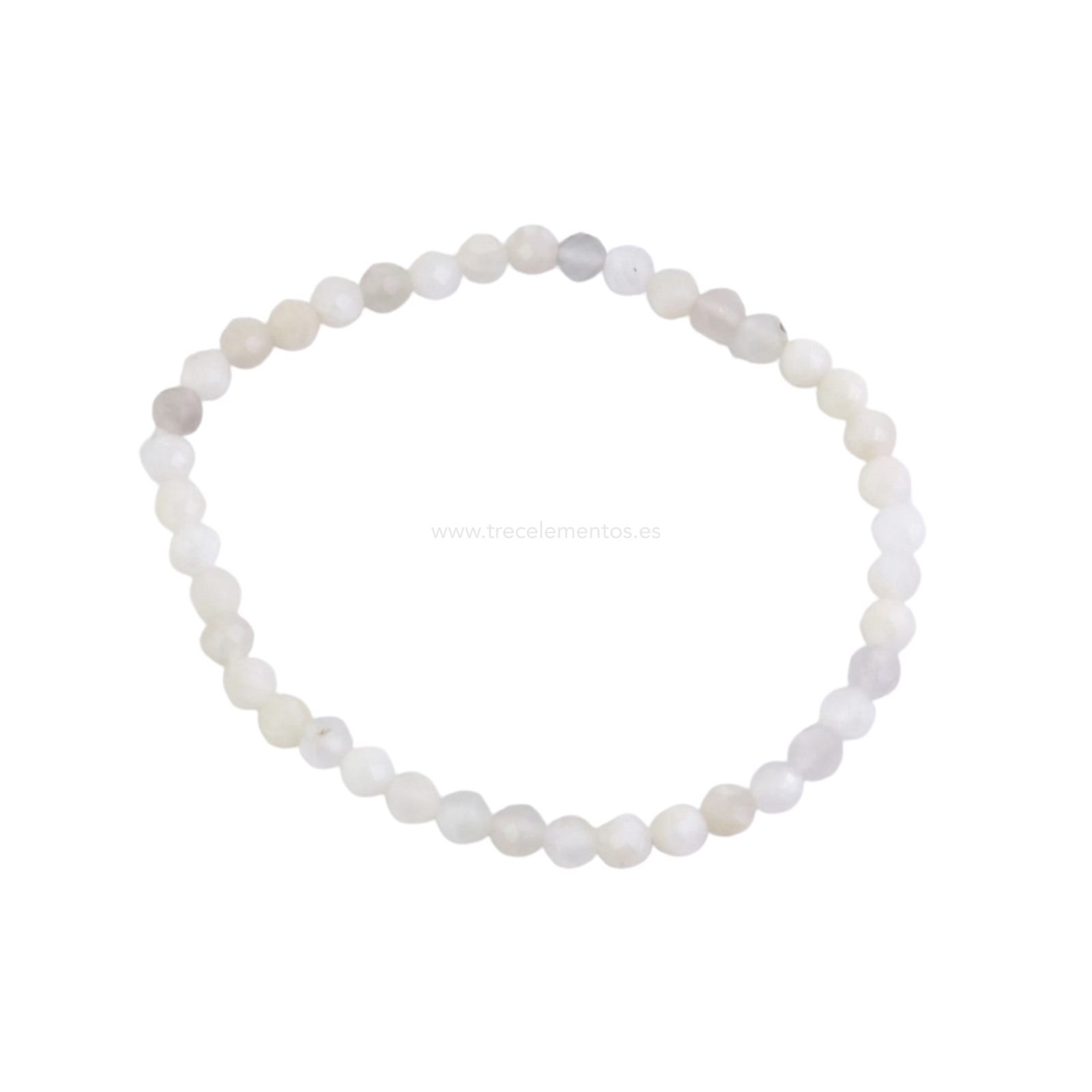 piedra luna faceteada Pulsera de Piedra Luna Facetada 4 mm