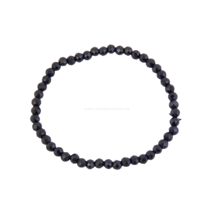 Pulsera de Turmalina Negra Facetada 4 mm