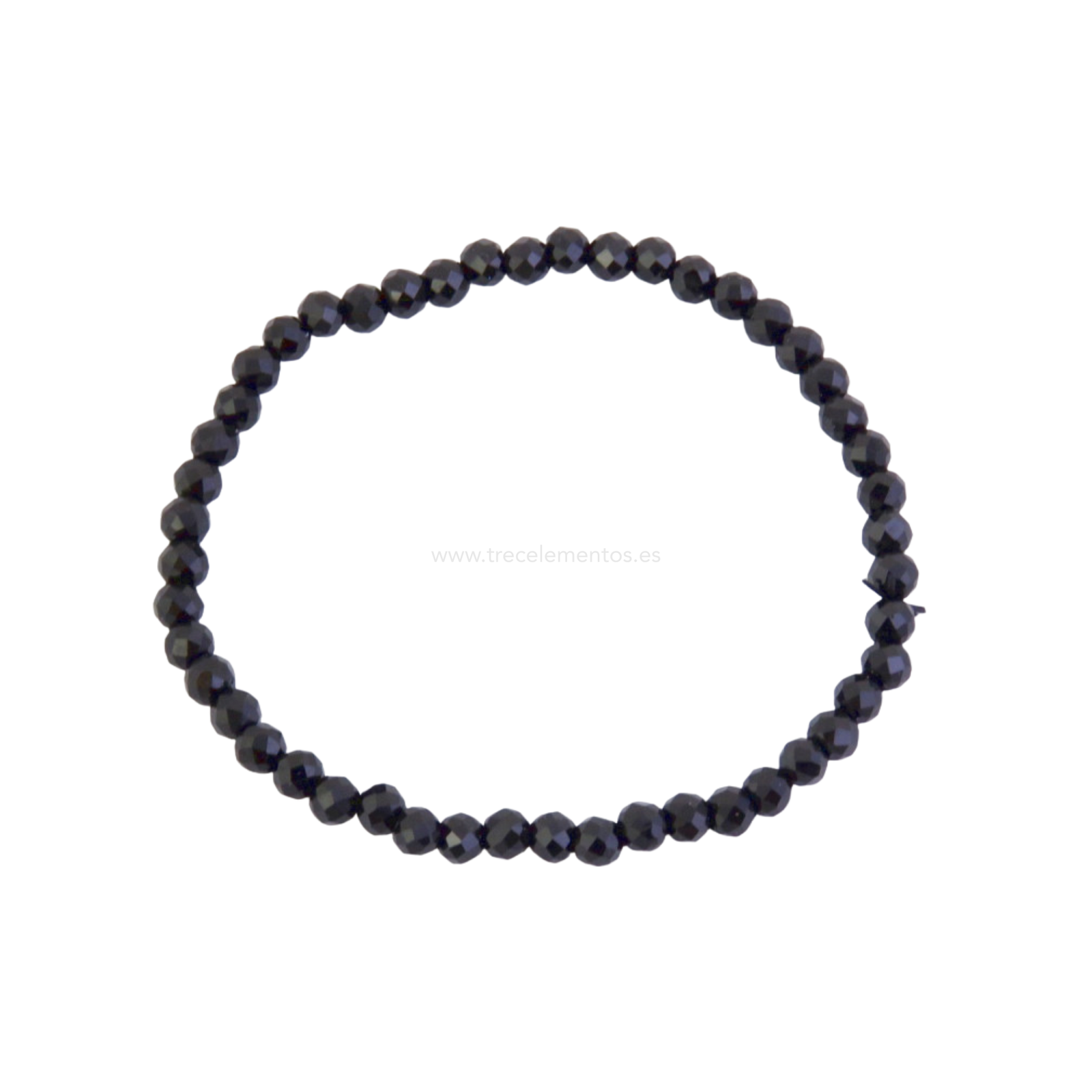 turmalina negra faceteada 4mm Pulsera de Turmalina Negra Facetada 4 mm