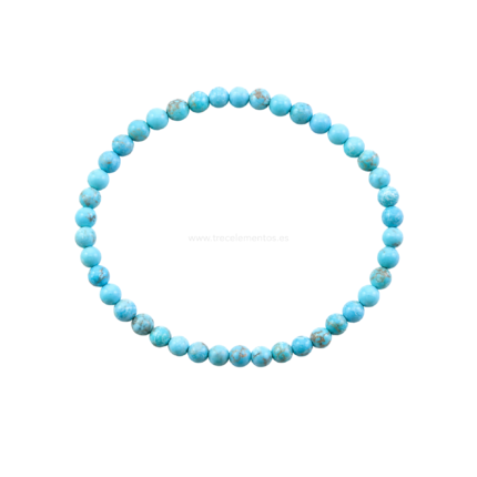 Pulsera de Turquesa Natural 4 mm