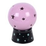 Quemador bola de cristal rosa con luna y estrellas 2