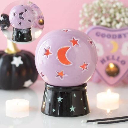 Quemador luna y estrellas para vela de té e incienso
