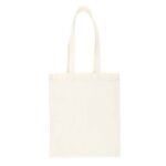 Parte trasera de tote bag mística Frightful Folk en color natural