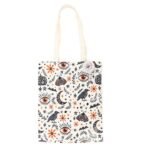 Tote bag mística Frightful Folk con lunas cuervos y polillas