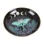Plato quemador de incienso Luna Moth de cerámica